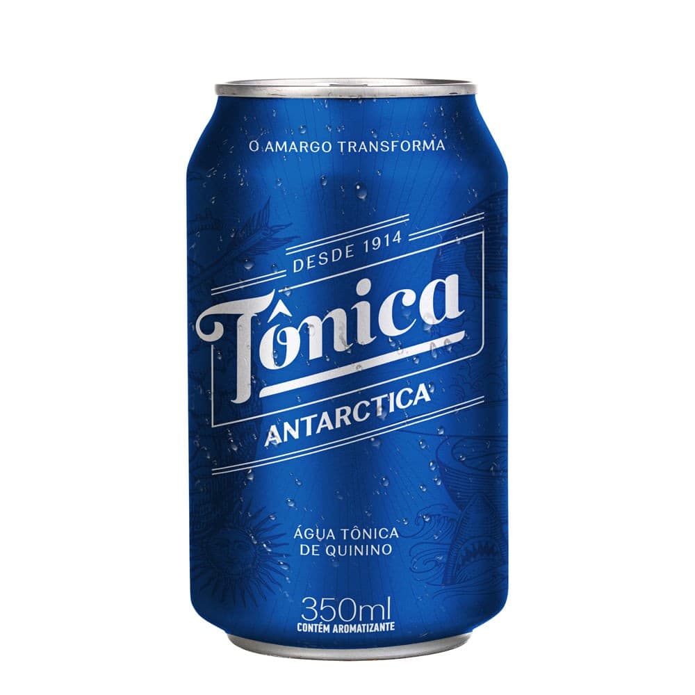 3 unidades Água Tônica Antarctica 350ml Lata