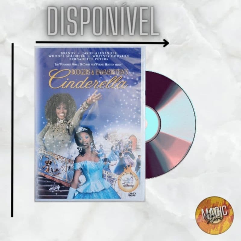 Rodgers & Hammerstein's Cinderella DVD (Brandy e Whtiney Houston) - (Importado, lacrado)