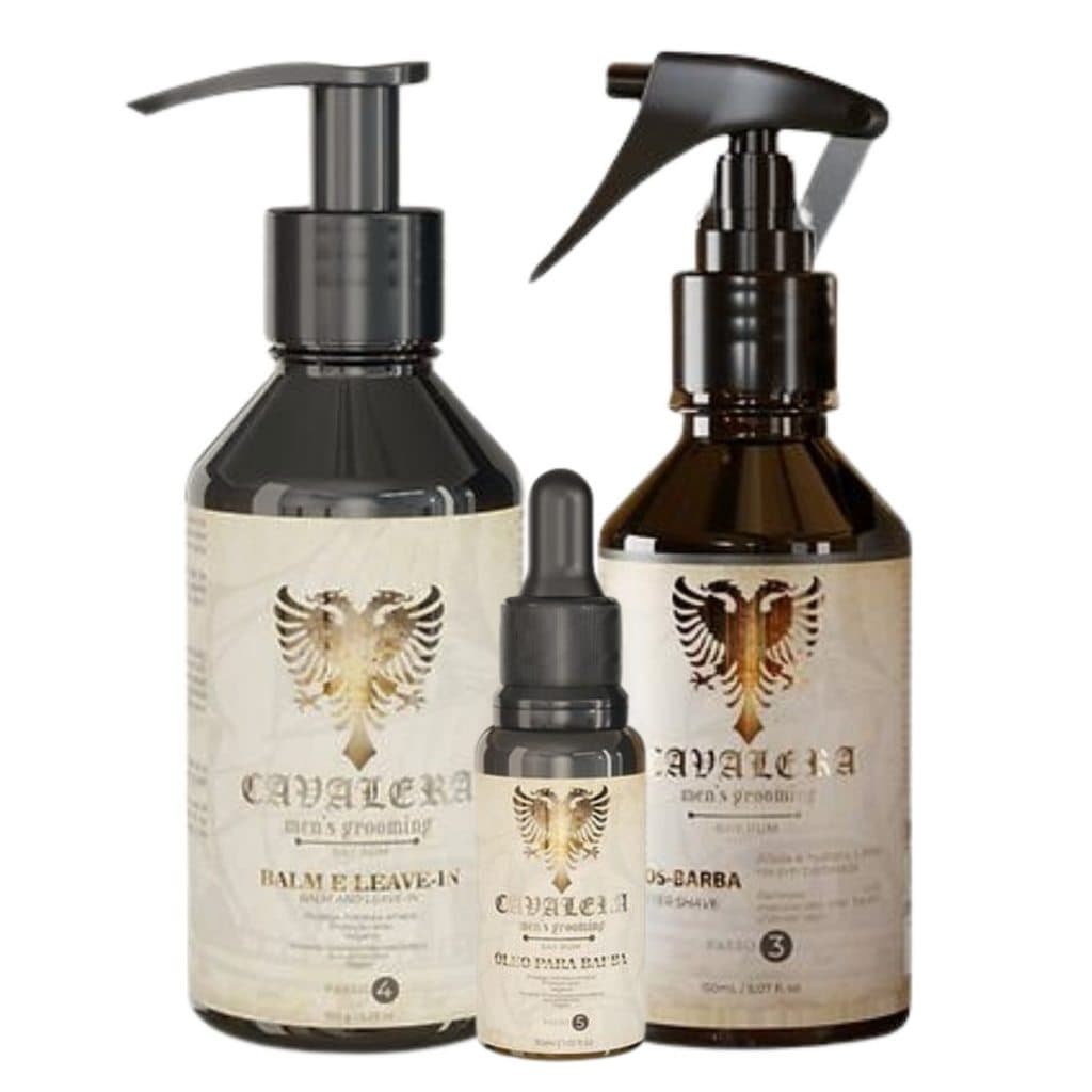 Cavalera Pós Barba Bay Rum + Balm + Óleo KIT Bay Rum