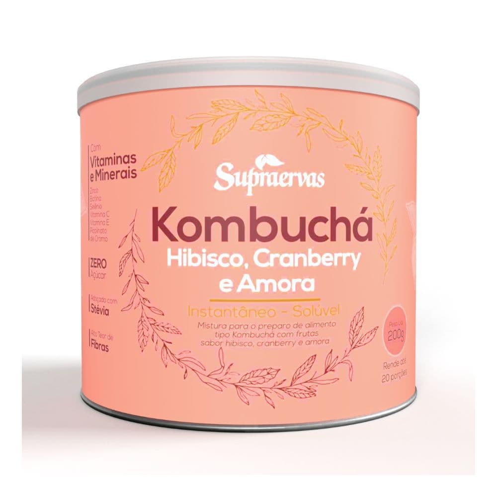 Kombuchá - Sabor Hibiscus, Cranberry E Amora 200g