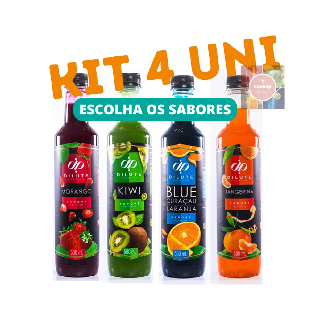 Kit 4 Xaropes Dilute para Drink Soda Italiana Gin - Escolha