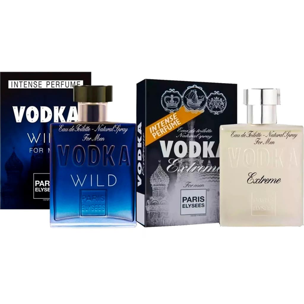 Kit Com 1 Vodka Wild + 1 Vodka Extreme 100ml Paris Elysees