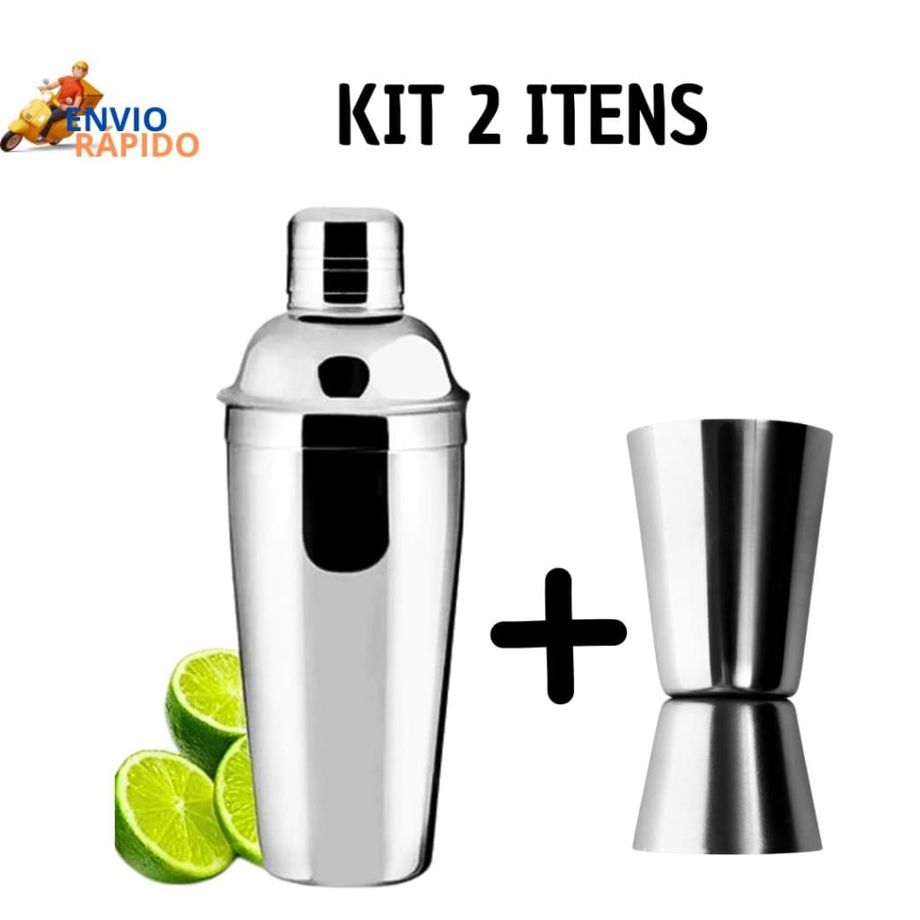 COQUETELEIRA 750 ML + DOSADOR 30/60 ML, KIT BAR MAN - KIT CAIPIRINHA