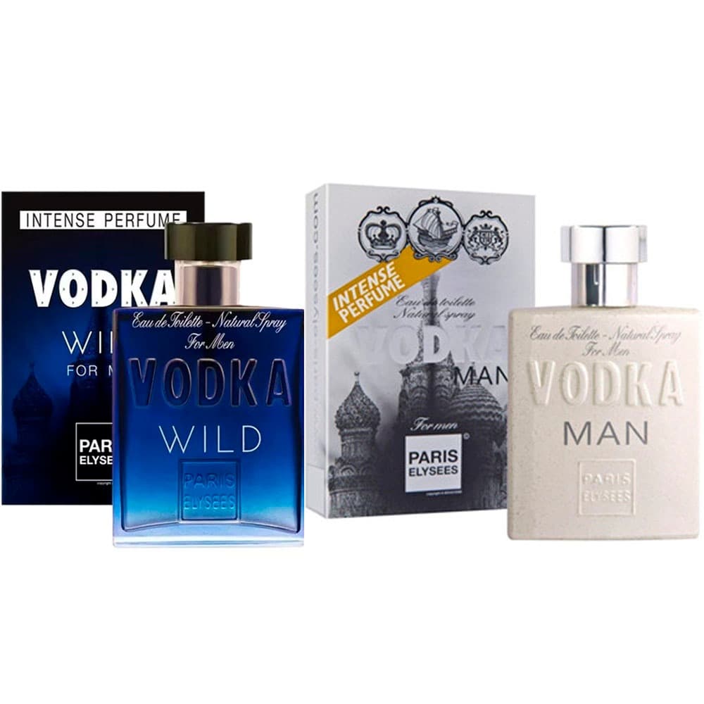 Kit Com 1 Vodka Wild + 1 Vodka Man 100ml Paris Elysees