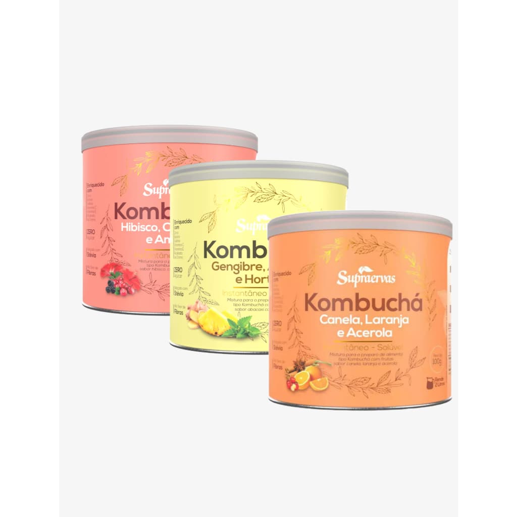 Kombuchá Lata 200gr - Disponível em 3 Sabores