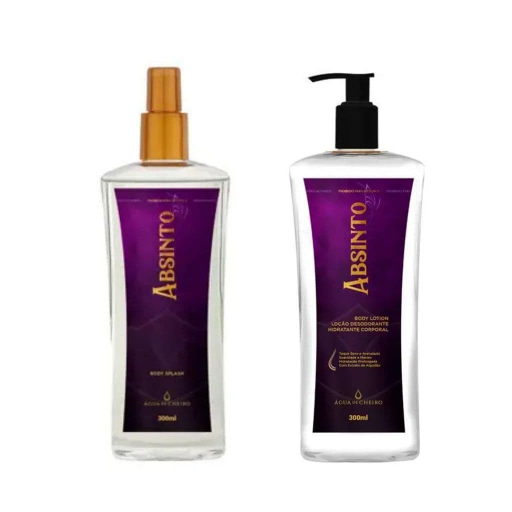 BODY SPLASH E BODY LOTION ABSINTO (NOAV EMBALAGEM) - TRADICIONAL ORIGINAL FRAGRÂNCIA DO PERFUME HIDRATAÇÃO PERFUMAÇÃO