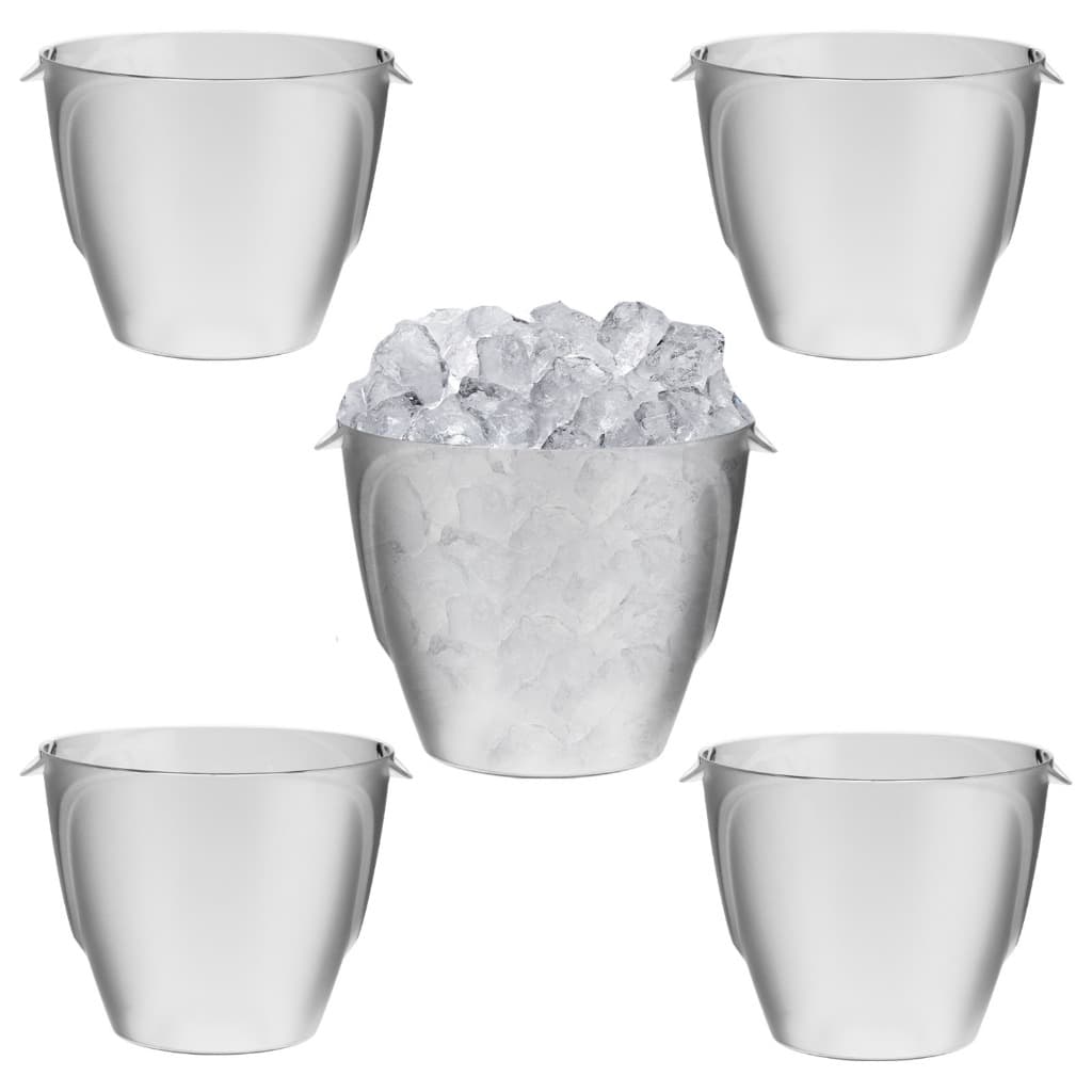 5 Baldes de Gelo 1L Material Resistente Elegante Balde Multiuso