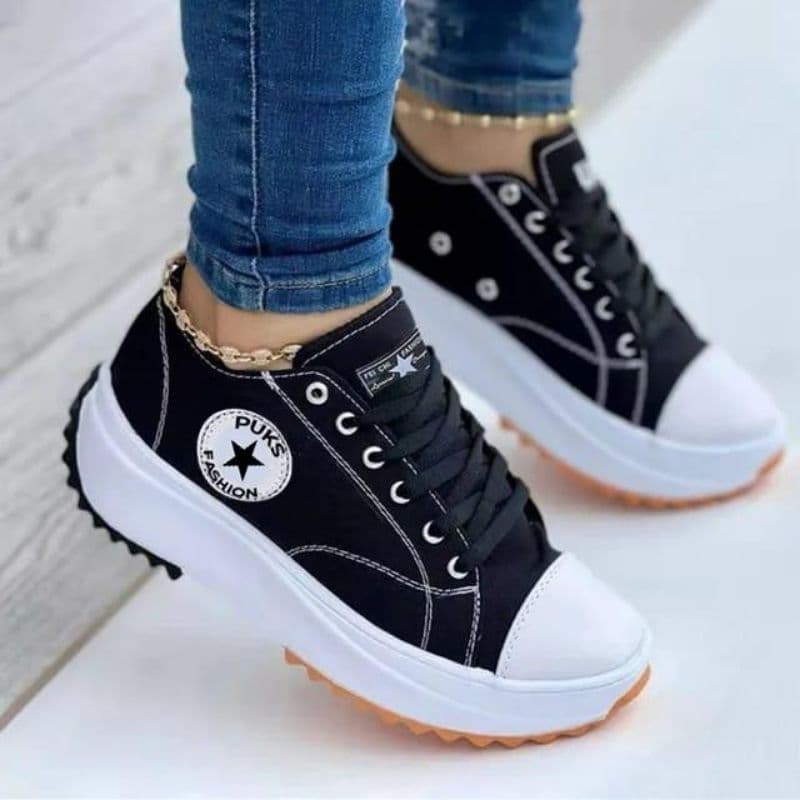Tenis feminino plataforma para trabalho passeio e dia dia Casual 2.0 Rum