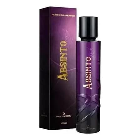 Deo Colônia Absinto Tradicional 100ml Água De Cheiro Oriental Sensual Tuberosa Anis Baunilha