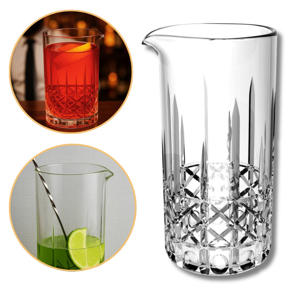 Copo Para Mixologia Em Vidro Mixing Glass Grande Drinks Misturador