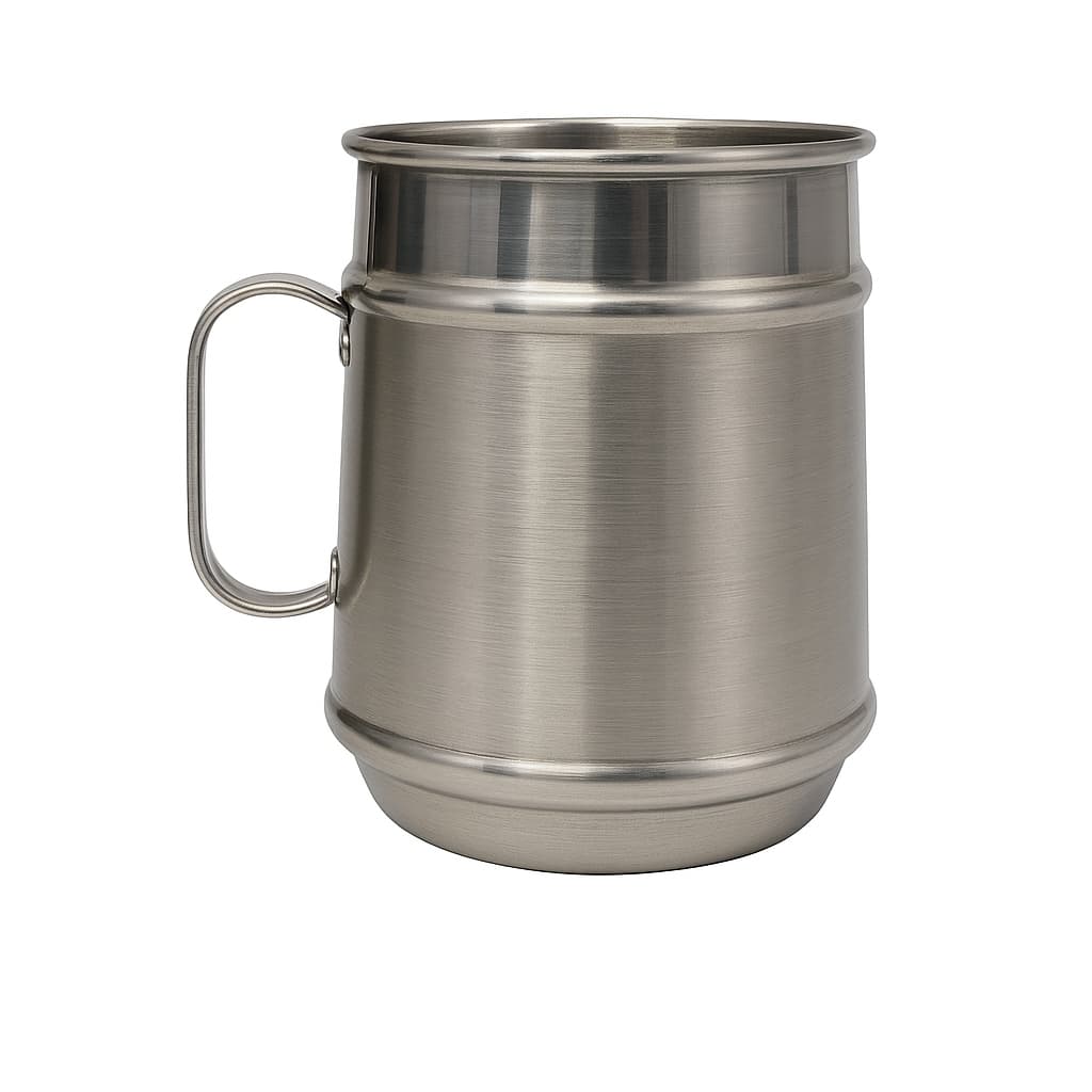 Caneca De Chopp Simples 1L Alumínio Polido 1L Perfeita Para Chopp Bebidas Tradicional Estilo Caneco