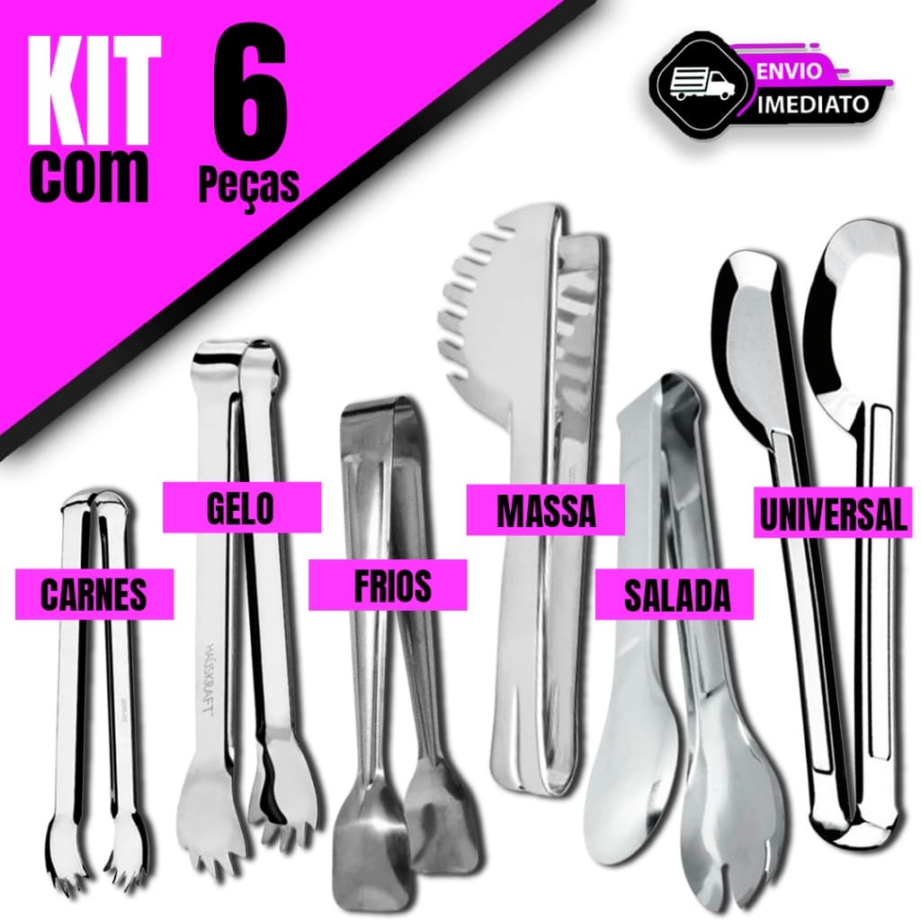Kit Pegador Universal Pegador de Salada Pegador de Massa Pegador de Frios Pegador de Gelo e Pegador de Carnes