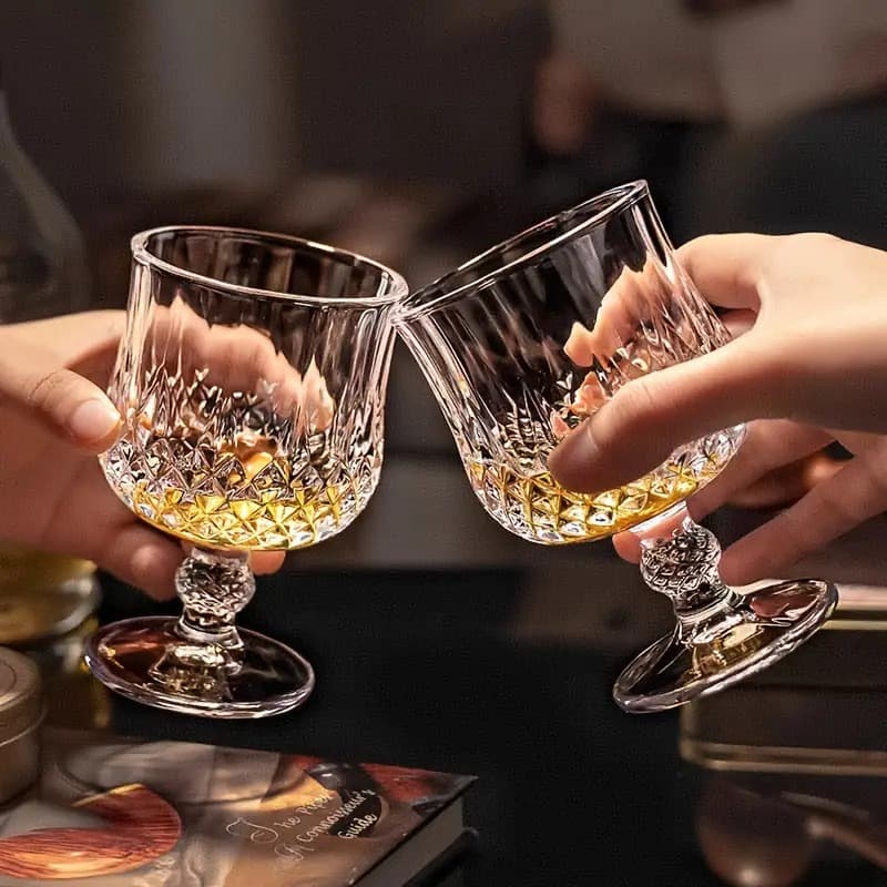 Jogo 6 Taças Luxor Vidro Transparente para Conhaque Drinks Coquetel Bebidas
