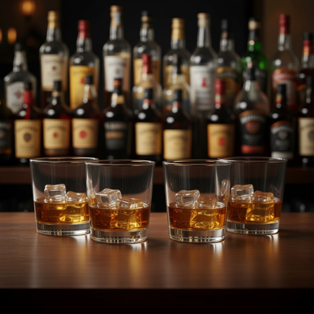 Copo Para Whisky Double Old Fashioned, Copos de Vidro Para Drinks e Whisky 6 Peças, 375ml - Ruvolo