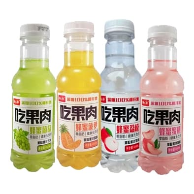 Suco Bebida com Suco de Frutas, Mel e Nata de Coco Jiaozuo Sabores 450ml - Importado China