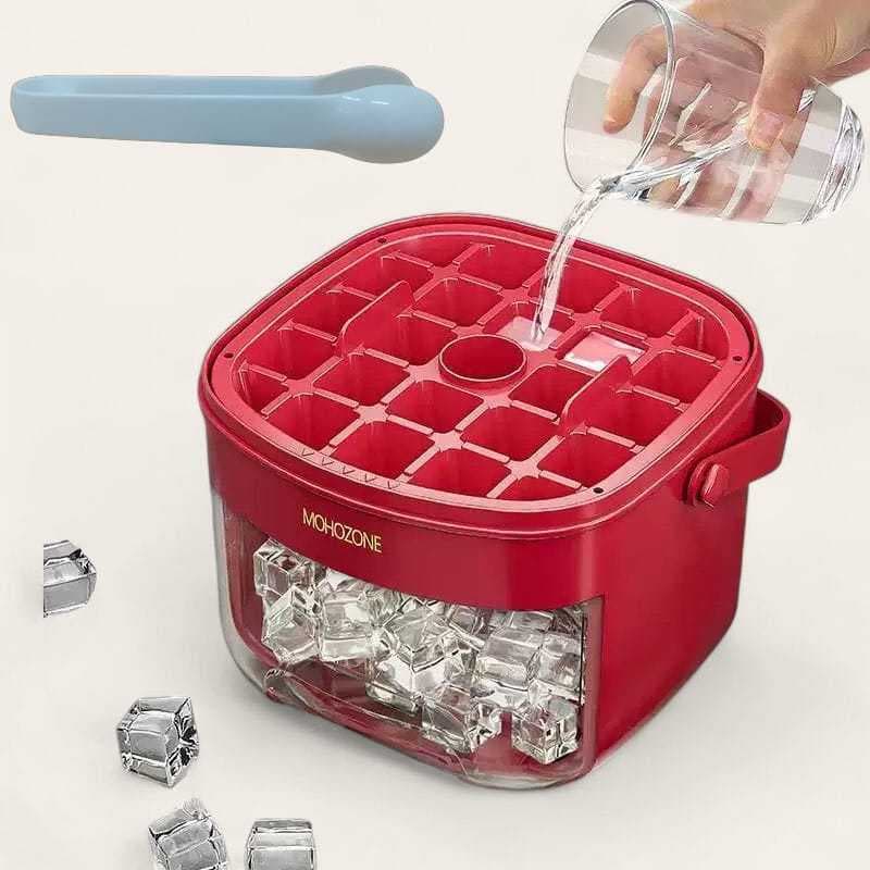 Forma de Gelo Caixa de Gelo Dispenser De Gelo 48 Cubos Com Gaveta Botão Solta Gelo E Pegador Luxo Puro