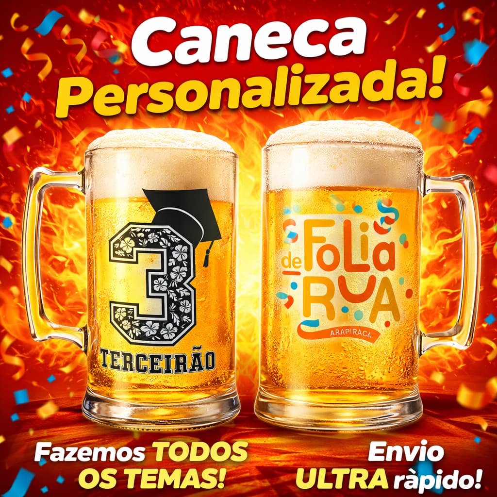 Kit 40 Canecas de Chopp Personalizada Acrílico Cerveja Chopp Chope Aniversário Evento Festa