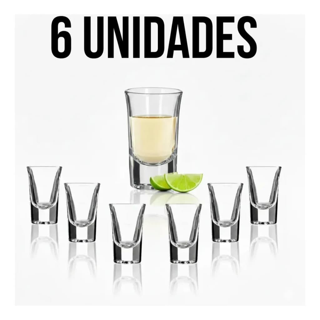 6, 12 ou 24 Copo de Dose Cachaça Shot Ideal Para Caipirinha Tequila Drinks Pinga Licor Copo Shot