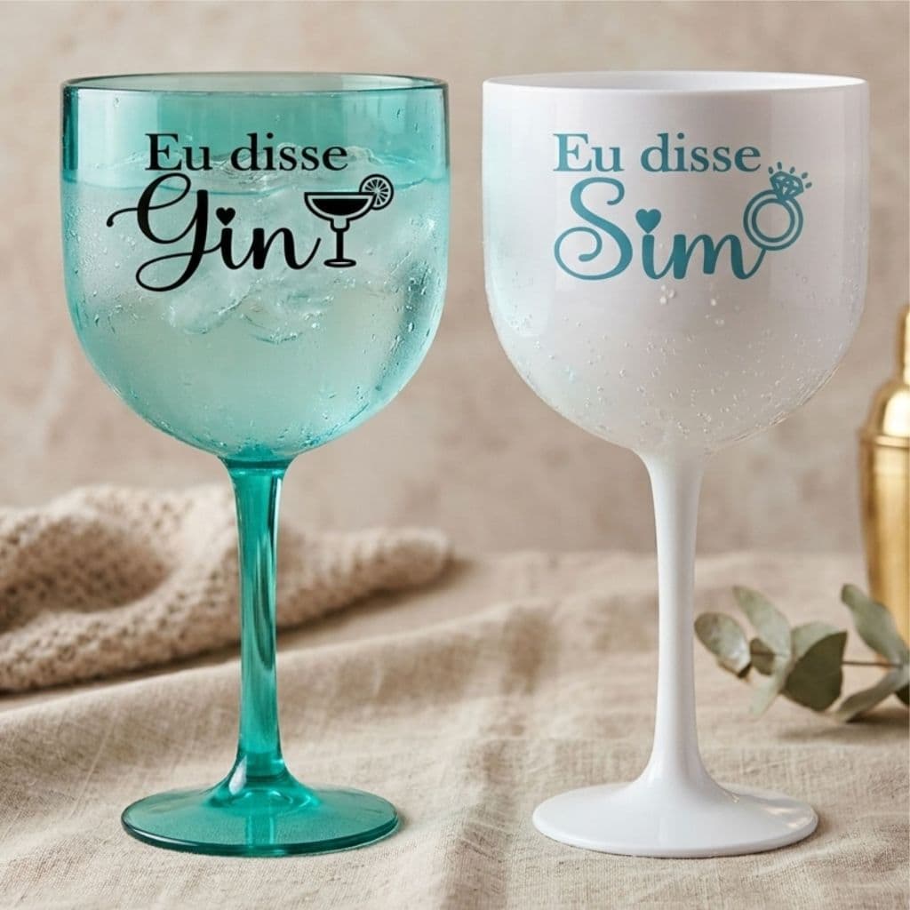 kit despedida de solteira taças gin acrílico 580 ml eu disse Gin balada bride amigas