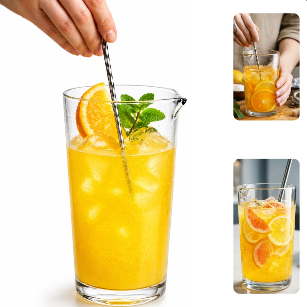 Copo Mixing Glass Misturador Para Drinks 600ml Vidro Grosso Copo Mixologia Com Bico Direcionador