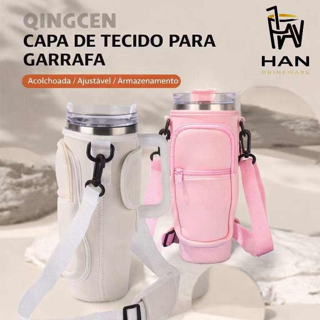 Porta Garrafa Térmica comBolsa Porta-garrafas De Água Compatível Com Copo 40oz 1,2 Litro Para Celula Cartões e Chaves r