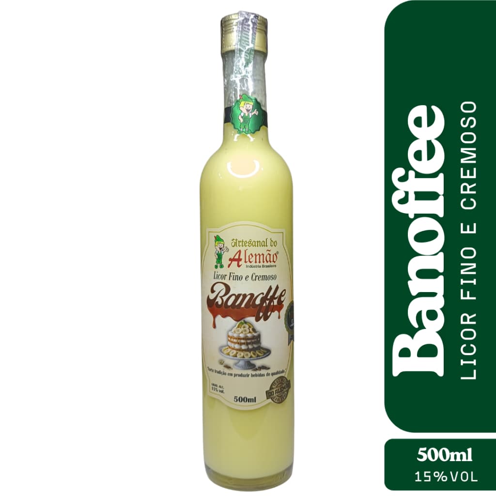 Artesanal Do Alemão Licor Fino e Cremoso Banoffee - Sua torta em forma de um delicioso Licor