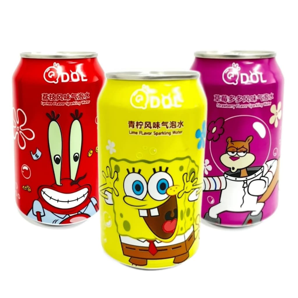 Kit 3 Latas de Refrigerante Colecionáveis Bob Esponja 330ml Refrigerante Importado
