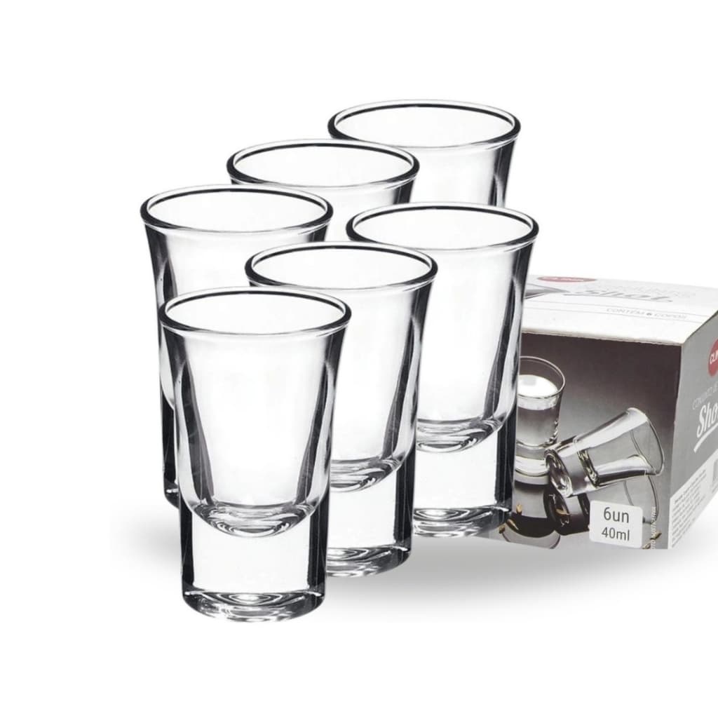 6, 12 ou 24 Copo de Dose Cachaça Shot Ideal Para Drinks Caipirinha Tequila Pinga Licor Copo Shot