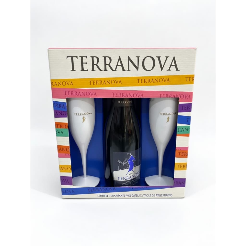 Espumante Terranova Moscatel 750ml + 2 Taças | Doce, Refrescante e Perfeito para Comemorações 🥂
