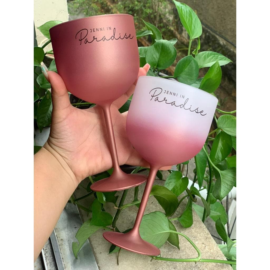 Kit c/ 15 Taças Gin degradê + 1 Taças Gin Envelopadas Personalizadas