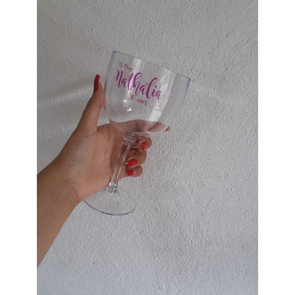 Kit 20 Taças Gin Personalizadas acrílicas arte colorida Frente / Taças Gin para eventos