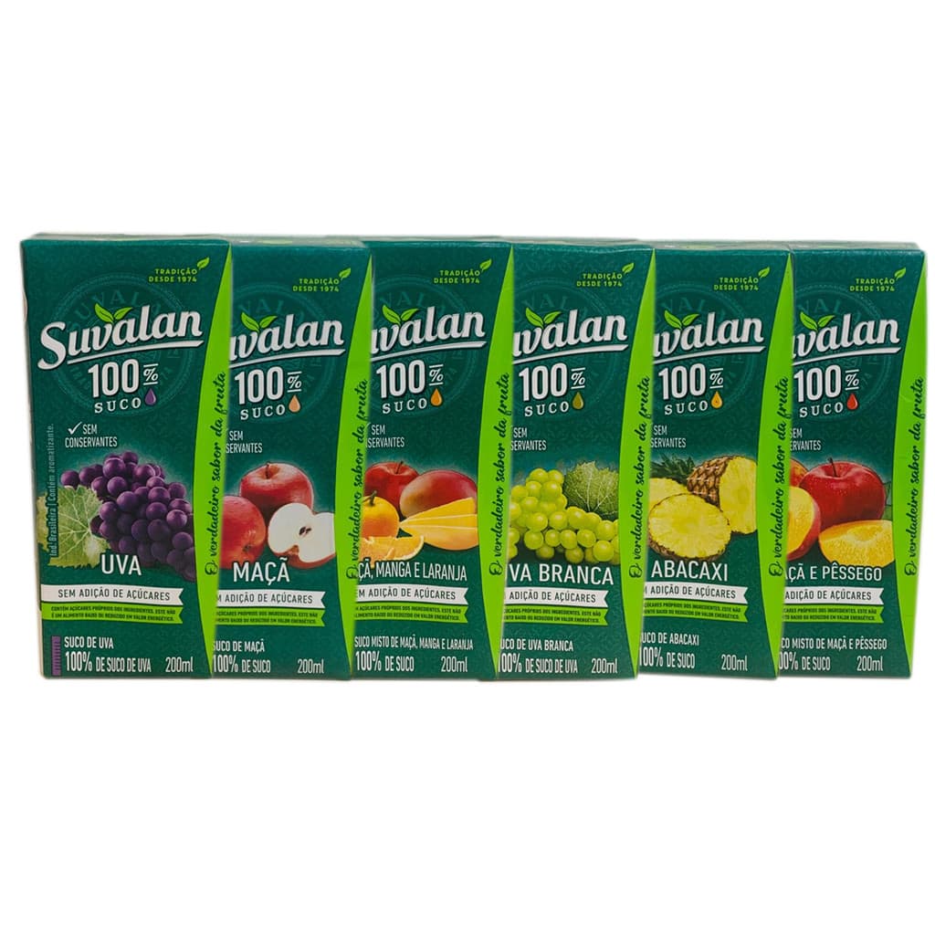 Kit 6 Sucos Sem Zero Açúcar/ Glúten 200ml Suco 100% Nectar
