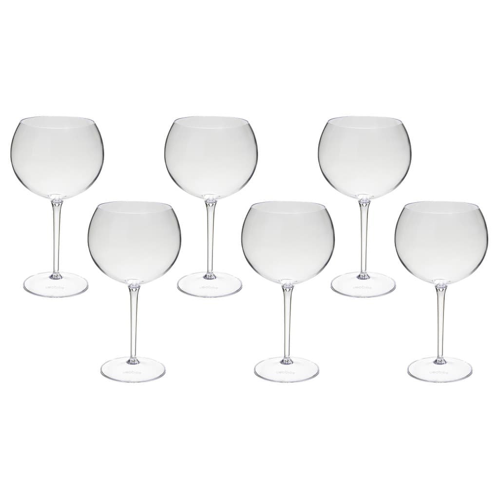 10 Taças Gin Curves 600ml Acrílico Taça Gin Alto Padrão Diversas Cores Taça Acrilico