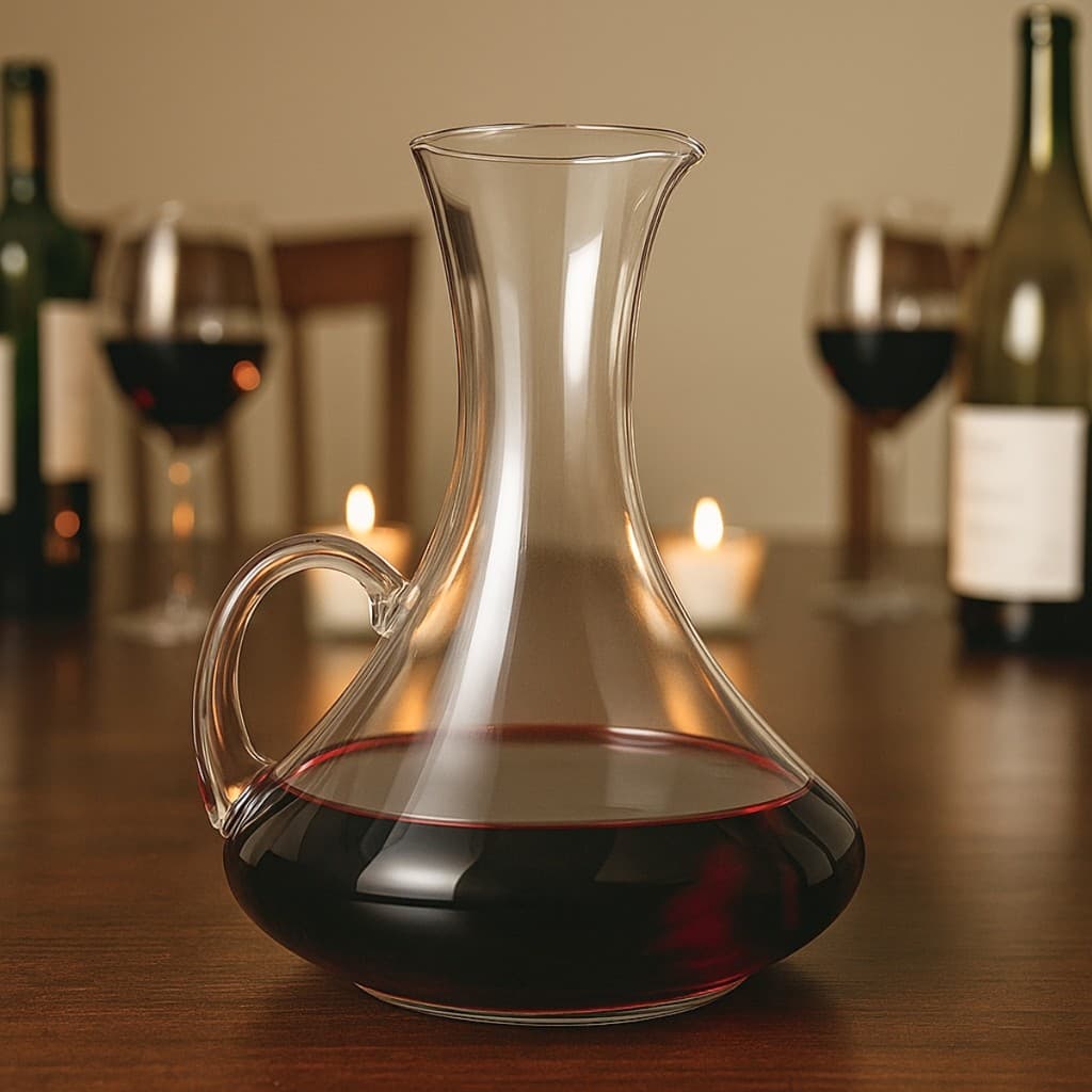 Decanter de Vidro Com Alça Aerador Para Vinho 1,5L Wine Elegante