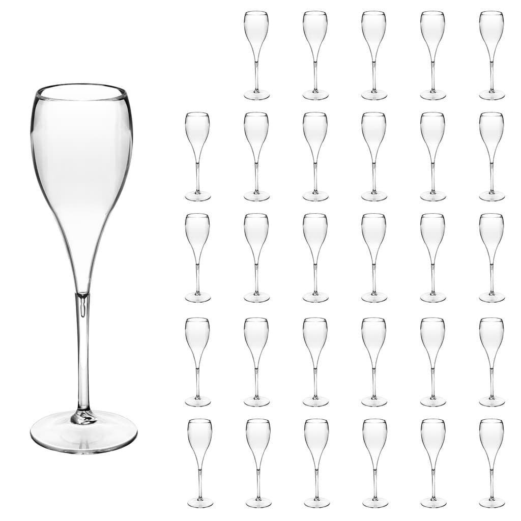 Taças de Acrílco PREMIUM 30 Peças RESISTENTE 120ml ELEGANTE Taça de Champanhe Taça Espumante