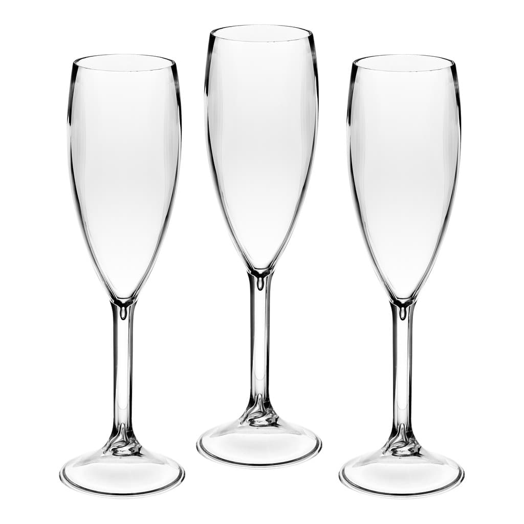 Taças de Acrílco PREMIUM 3 Peças RESISTENTE 160ml  ELEGANTE Taça Champanhe Acrílico Taça Espumante