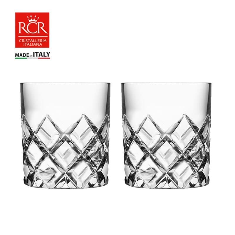 Copo de Cristal para Whisky e Licor RCR, Esculpido à Mão, Importado da Itália, Copo de Licor Importado, Copo para Cervej