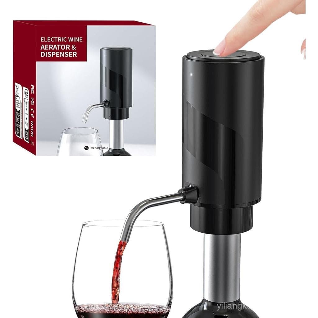 Aerador de Vinho Elétrico, Decantador Automático de Vinho, Dispensador de Vinho com Bico Dosador Recarregável para Natal