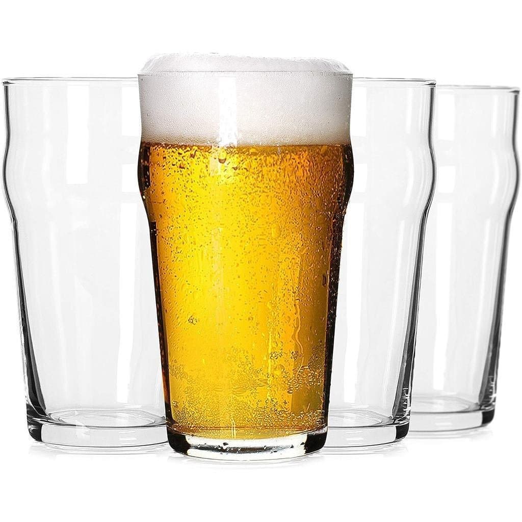Copos de Cerveja, Copo de Cerveja Britânico de 20oz, Copos Clássicos para Cerveja Artesanal, Conjunto Premium de 4 Copos