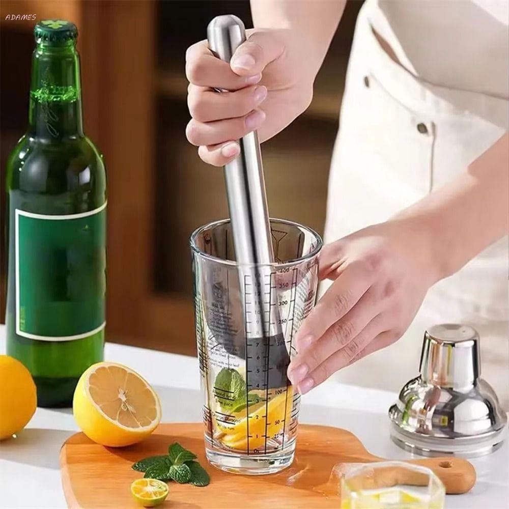 ADAMES Bar Muddler , Martelo De Gelo Criativo De Aço Inoxidável , Bastão De Bater Chá De Frutas Que Economiza Trabalho