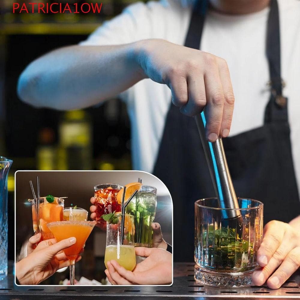 PATRICIA1OW Martelo De Gelo Esmagado , Muddler De Barra De Alça Longa De Aço Inoxidável , Economia De Trabalho