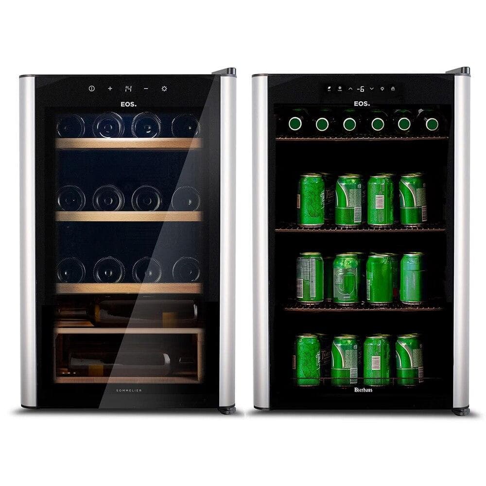 Kit EOS Beer & Wine: Cervejeira 76L ECE80 220V + Adega Climatizada 22 Garrafas EAC24IM 220V