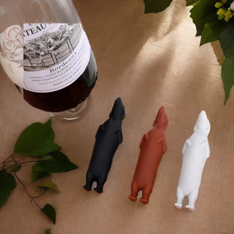 3 peças de novas rolhas de vinho com tema de cão, tampas criativas para garrafas de vinho, tampas de vedação personaliza