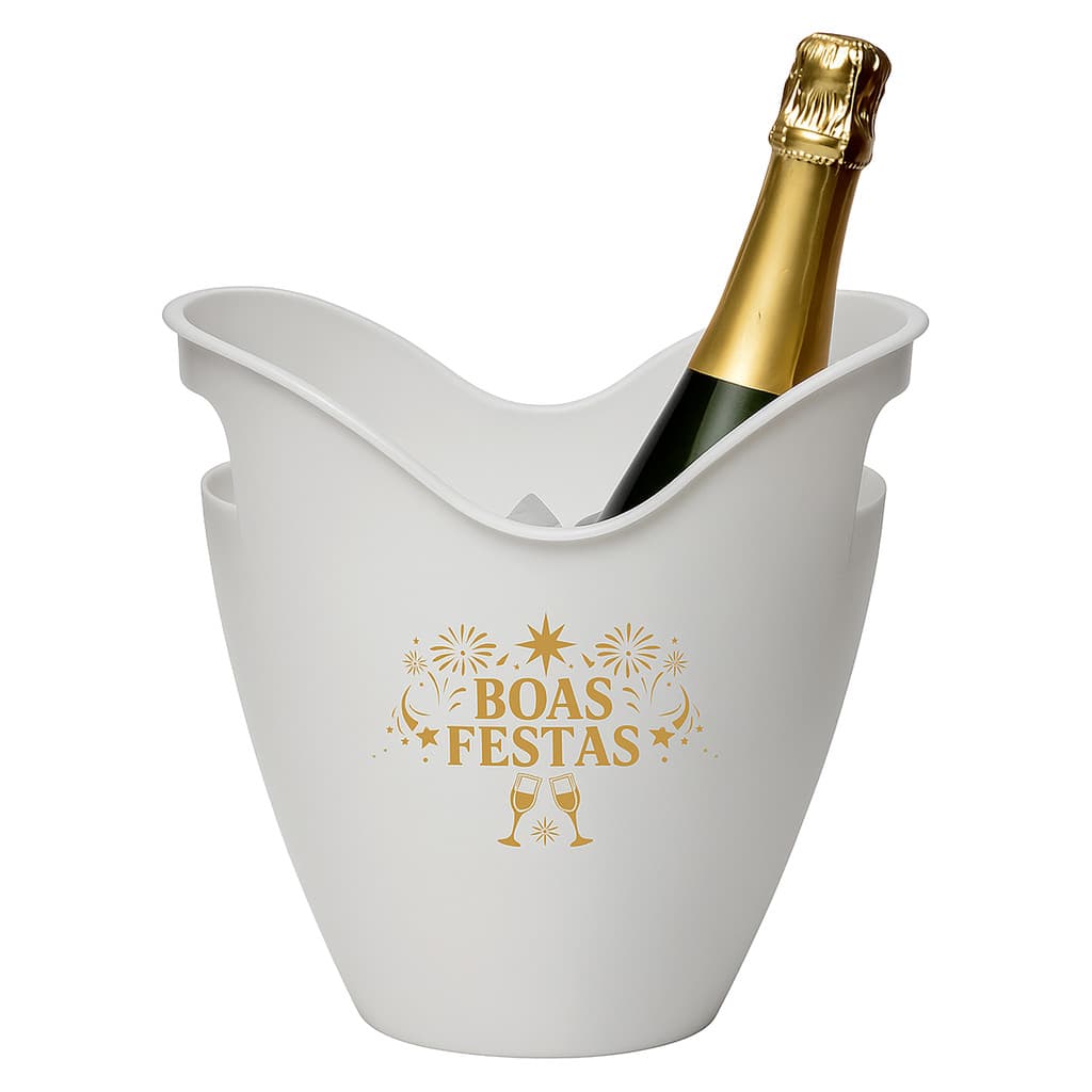 Balde De Gelo 3,3L Boas Festas Balde Acrílico Elegante Champanheira Para Final do Ano