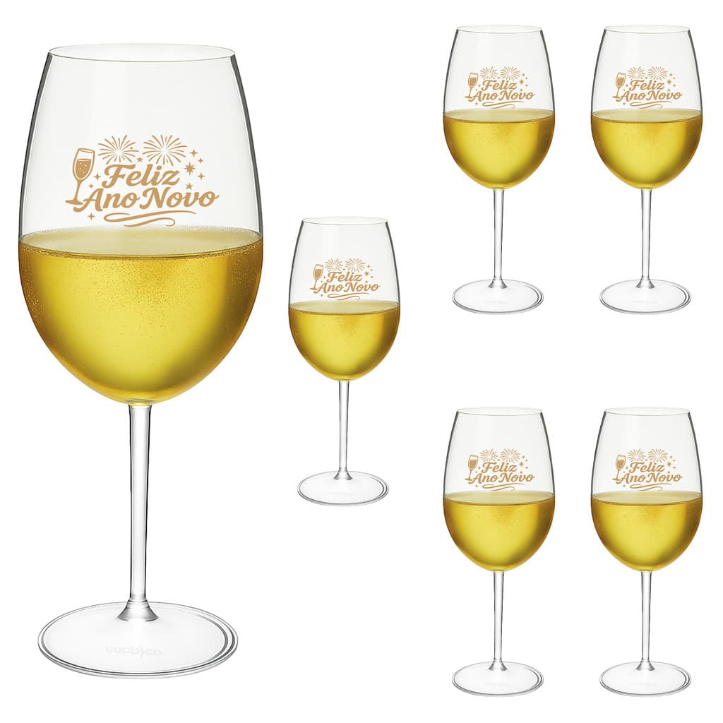 Taças de Acrílico PREMIUM 6 Peças Taças de Vinho Acrilico 600ml Taça Vinho Ano novo