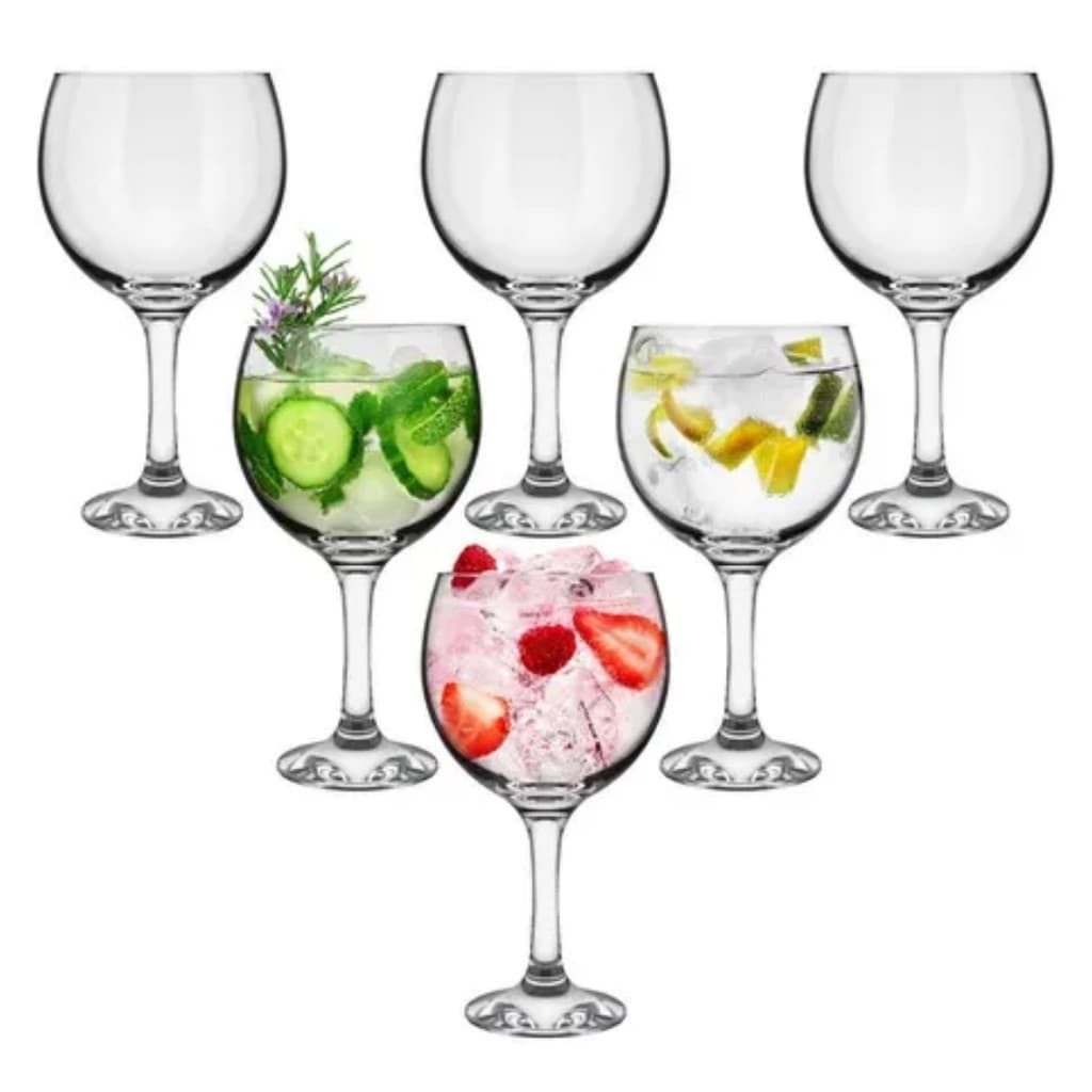 Kit 6 Taça Gin Tonica / Gran Vino 620ml Combo Gin 6 Taças Cor Vidro