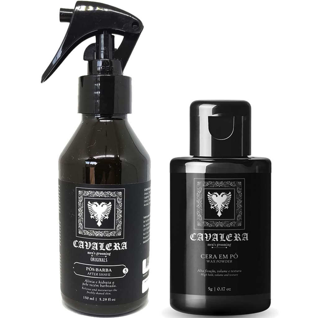 Kit Cavalera Pós Barba Bay Rum 150ml + Pomada Em Pó Bay Rum