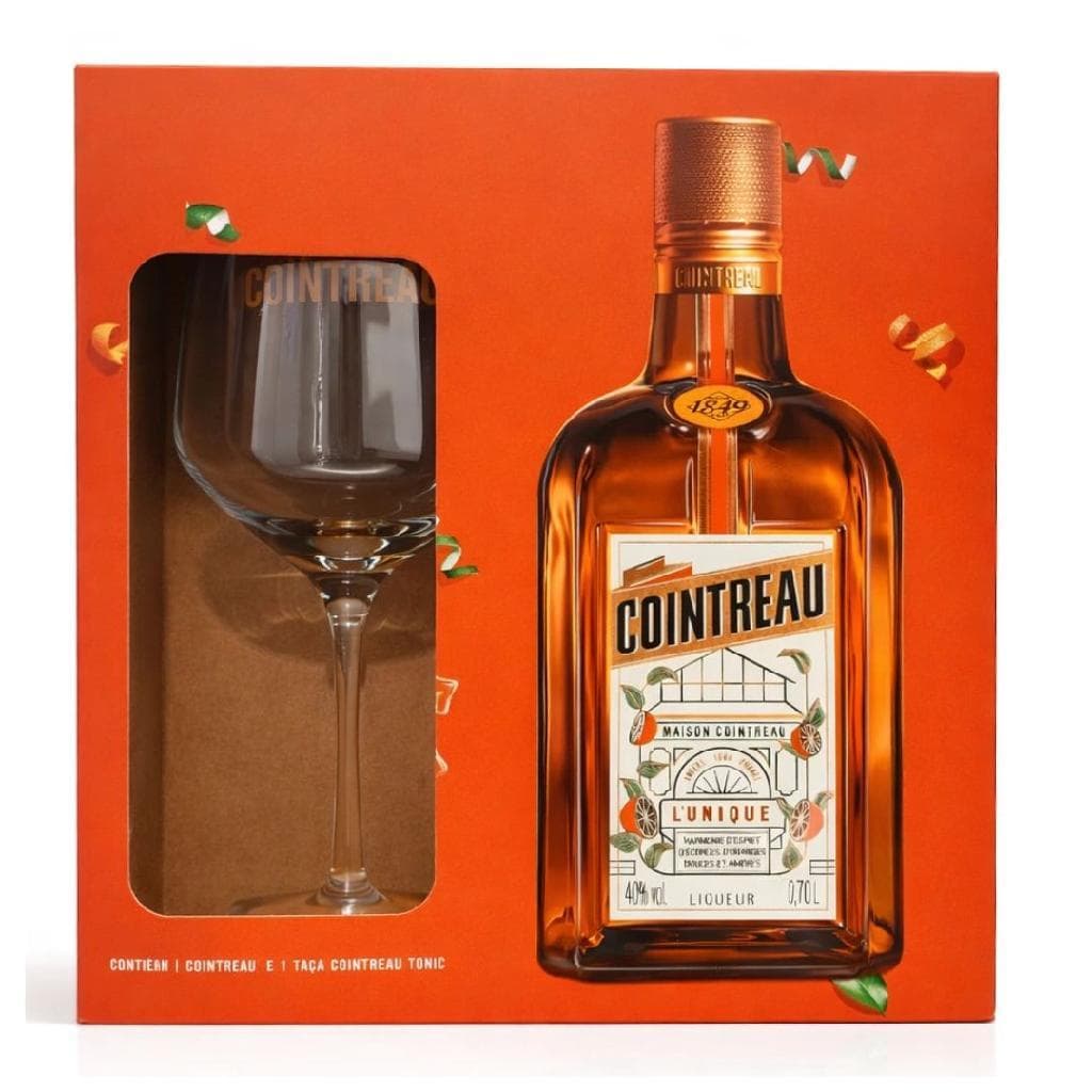 Licor Cointreau 700ml + Taça Personalizada Cointreau Tonic