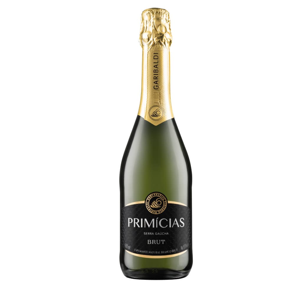 ESPUMANTE BRASIL  NATURAL GARIBALDI PRIMÍCIAS BRANCO BRUT 660ML