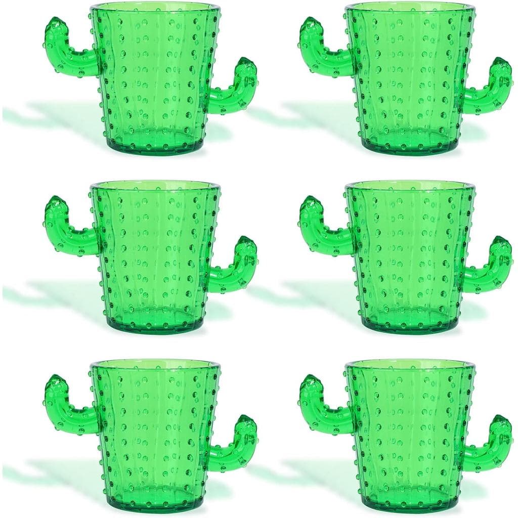 Conjunto de 6 Copos de Shot de Cacto, Copos de Shot de Plástico Engraçados de 2oz, Copos de Cacto/Copos de Shot Fofos/Co